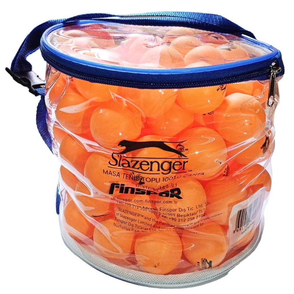 SLAZENGER MASA TENİS TOPU 100'lü ÇANTA 3 ASTAR(TURUNCU)